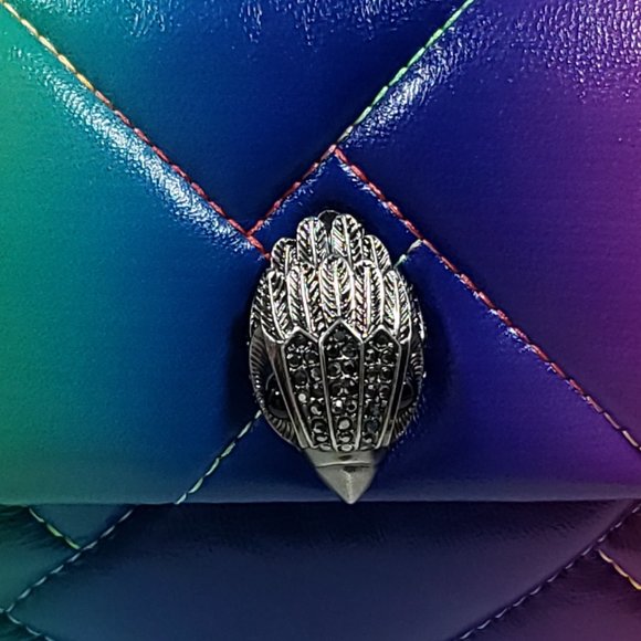 Kurt Geiger Kensington Quilted Leather Shoulder Bag - Rainbow - Picture 6 of 10